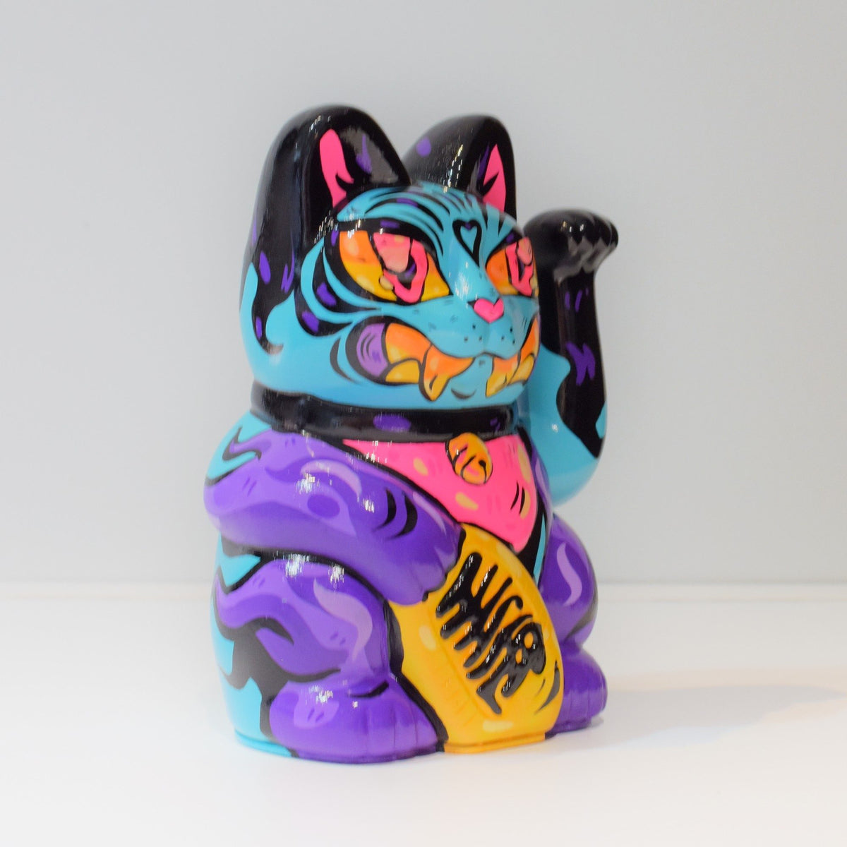 Ink Cat - Handpainted Lucky Cat