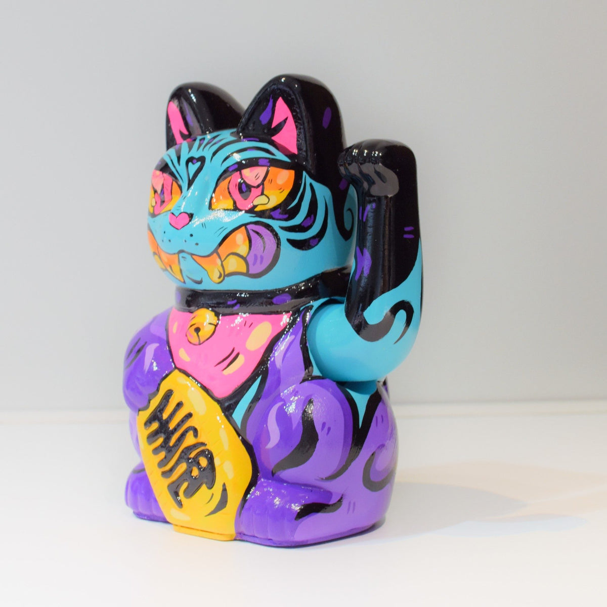 Ink Cat - Handpainted Lucky Cat