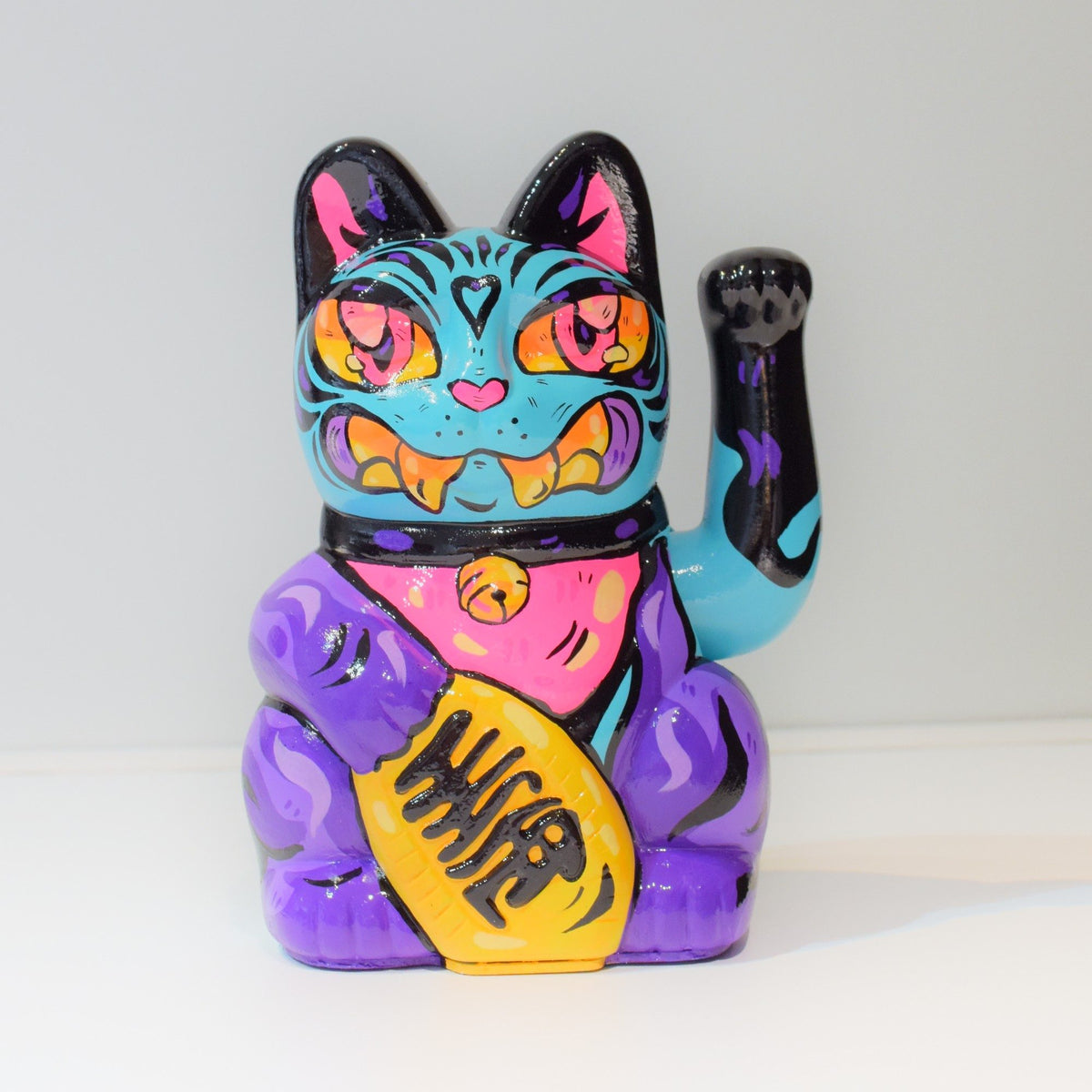 Ink Cat - Handpainted Lucky Cat