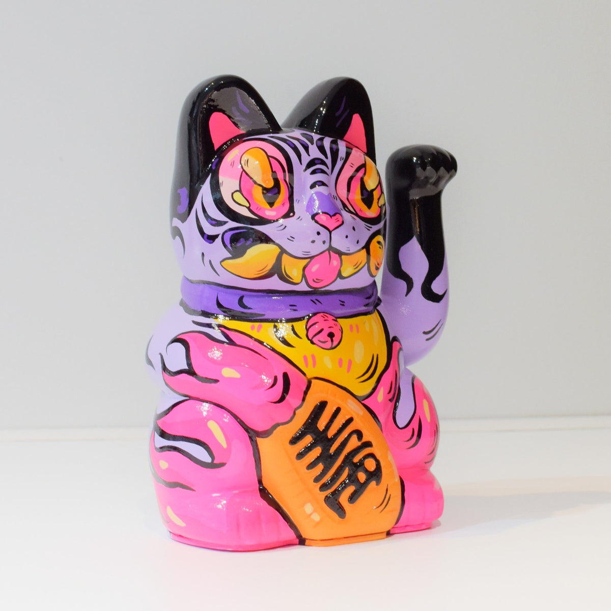Ink Cat - Handpainted Lucky Cat