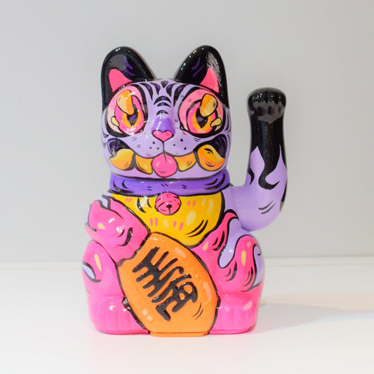 Ink Cat - Handpainted Lucky Cat